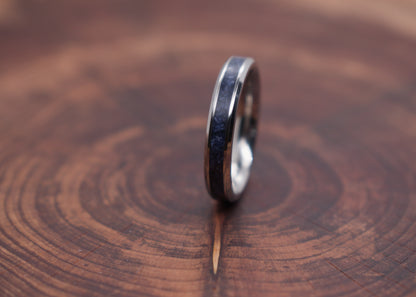 Blue Mussel Shell Ring Thin