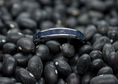Blue Mussel Shell Ring Thin