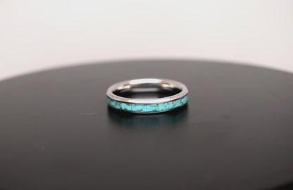 Blue Turquoise Ring Thin