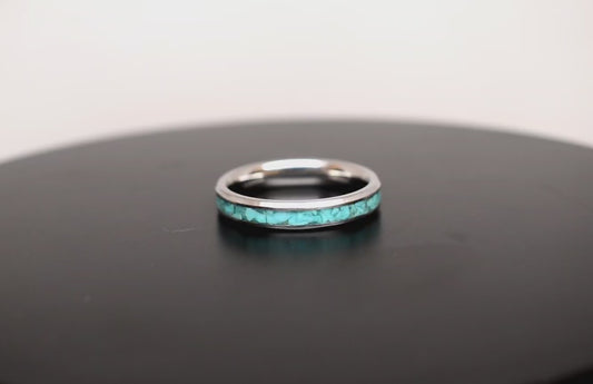 Blue Turquoise Ring Thin