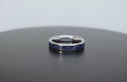 Blue Mussel Shell Ring Thin